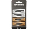 Creativ Company Haarclip Gold/Silber 5.8 x 1.6 cm, 4 Stück