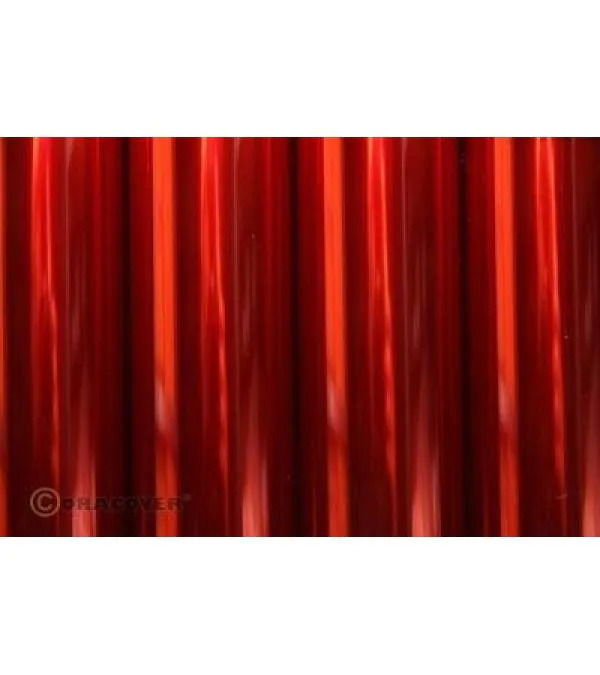 Oracover Bügelfolie Oralight transparent rot