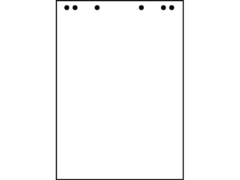 Landré Flipchart Block 68 x 98 cm, blanko, Weiss