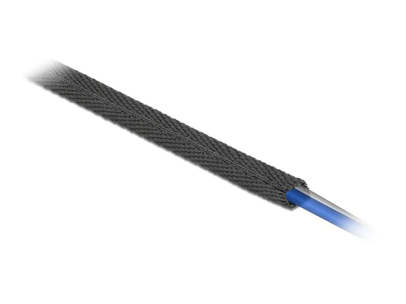 Delock Gewebeschrumpfschlauch 2 m x 10 mm Schwarz