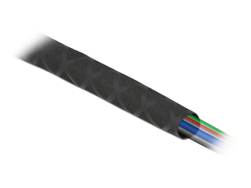Delock Schrumpfschlauch X-Muster rutschfest 1 m x 15 mm Schwarz