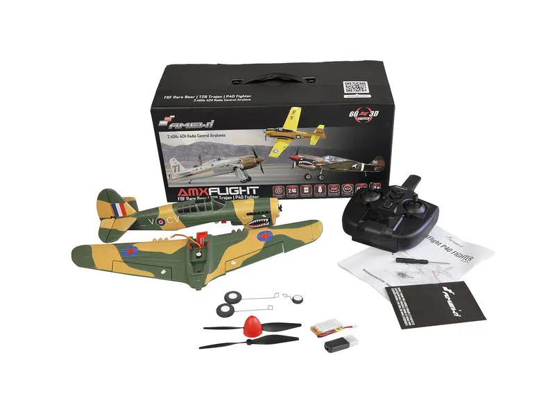 Amewi Warbird AMXflight P40 Fighter, Gyro, 4-Kanal, 384 mm, RTF