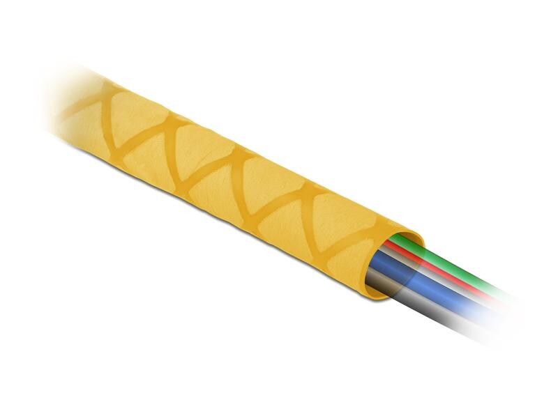 Delock Schrumpfschlauch X-Muster rutschfest 1 m x 20 mm Gelb