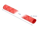 Delock Schrumpfschlauch X-Muster rutschfest 1 m x 30 mm Rot