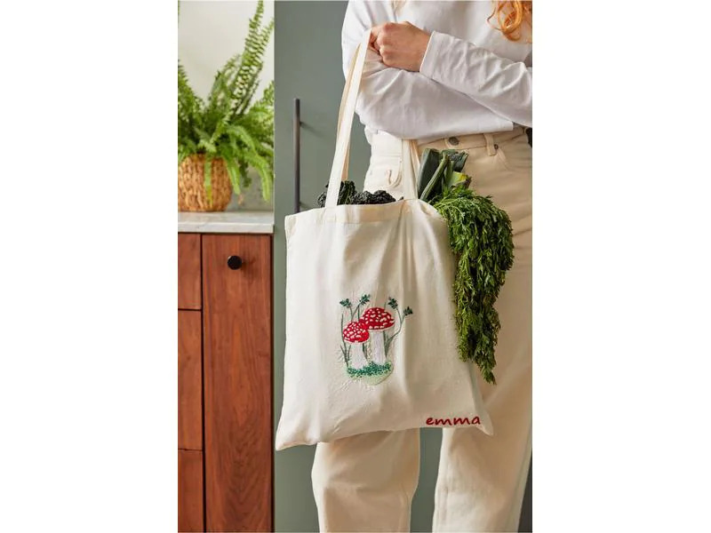 DMC Stickset Gift of Stich Einkaufstasche Pilz, 35 × 42 cm