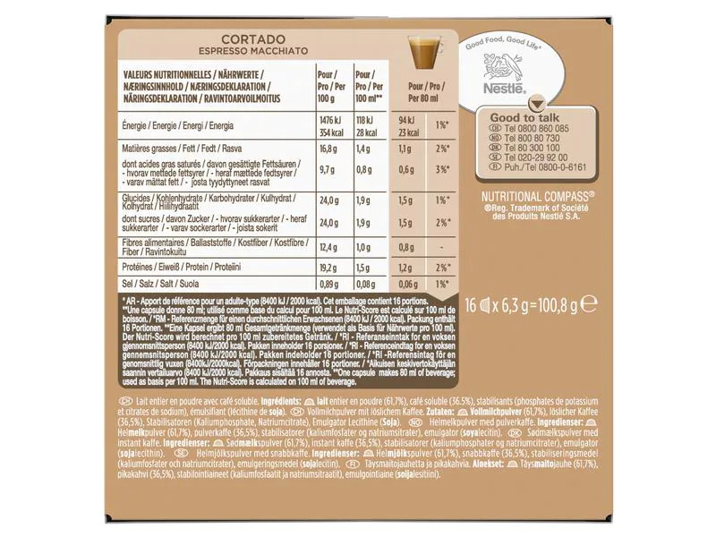 Nescafé Kaffeekapseln Dolce Gusto Cortado Macchiato 16 Stück