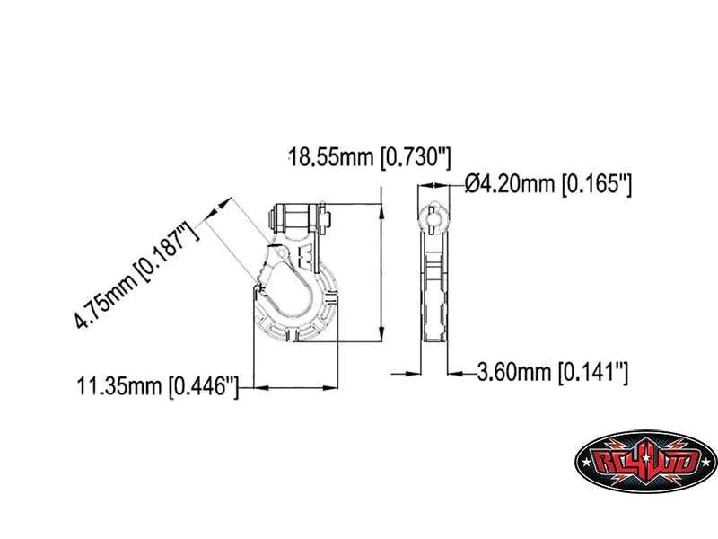 RC4WD Modellbau-Haken Warn 1:10 Premium