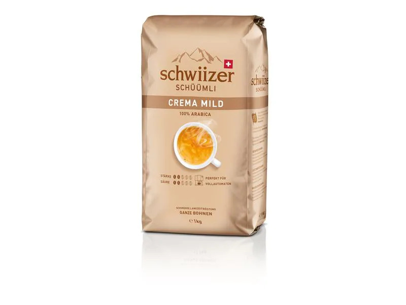 Schwiizer Kaffeebohnen Crema Mild 1 kg