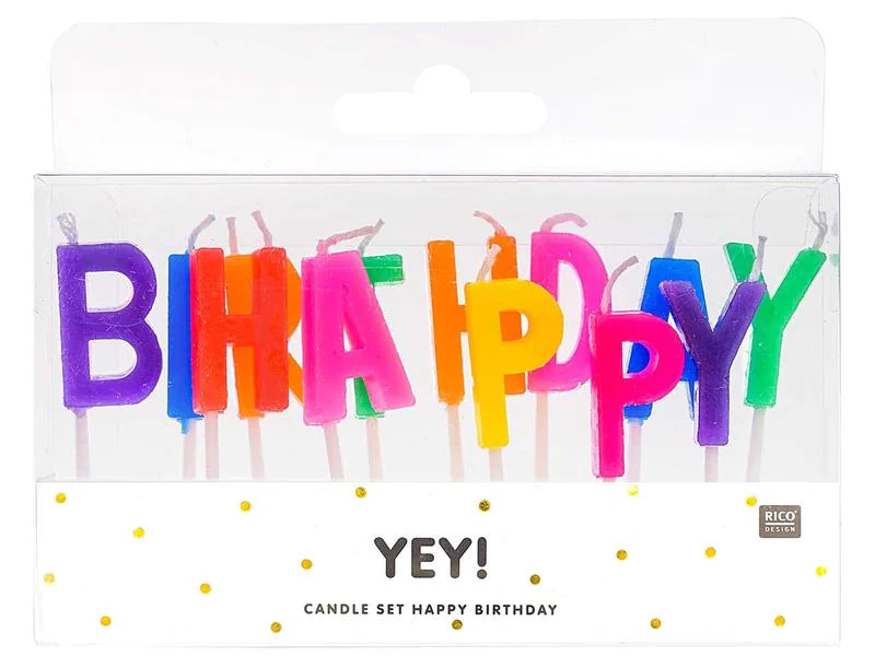 Rico Design Kerze Happy Birthday 13-teilig