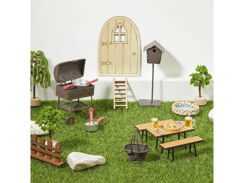 HobbyFun Mini-Utensilien Garten Zaun