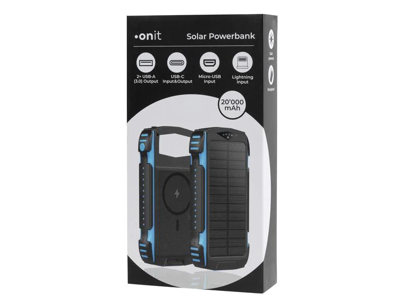 onit Solar-Powerbank 20000 mAh