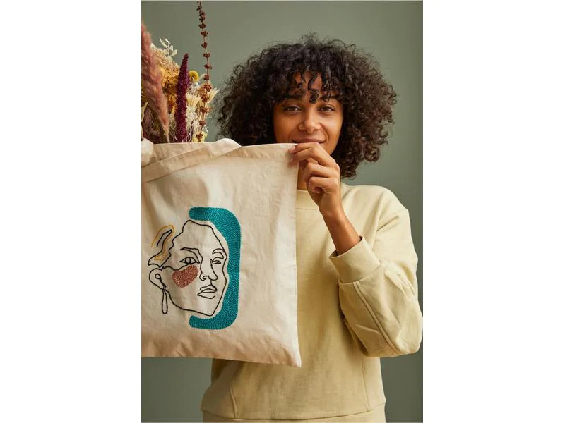 DMC Stickset Gift of Stich Einkaufstasche Portrait, 35 x 42 cm