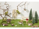 HobbyFun Mini-Utensilien Leiter 2 Stück, Natur