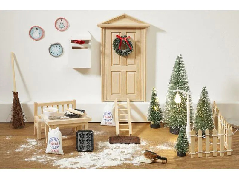 HobbyFun Mini-Utensilien Nudelholz Natur