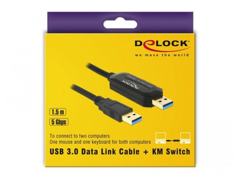Delock Data-Link-Kabel USB 3.0 USB A - USB A 1.5 m