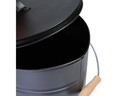Kamino Ascheeimer mit Deckel, 15 l, Schwarz