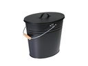 Kamino Ascheeimer mit Deckel, 15 l, Schwarz