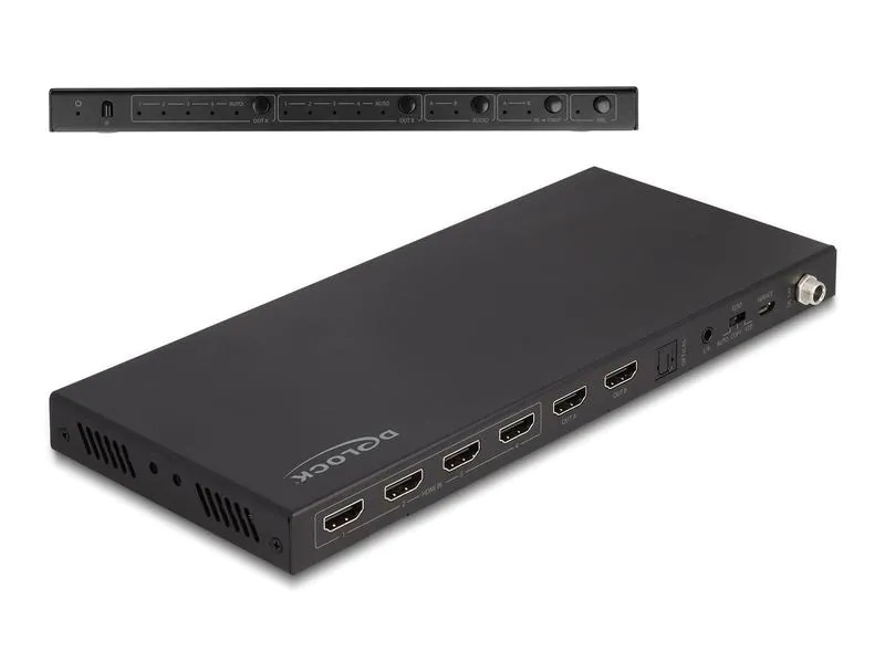 Delock Matrix Switcher HDMI 4K 60Hz mit Audio Extraktor