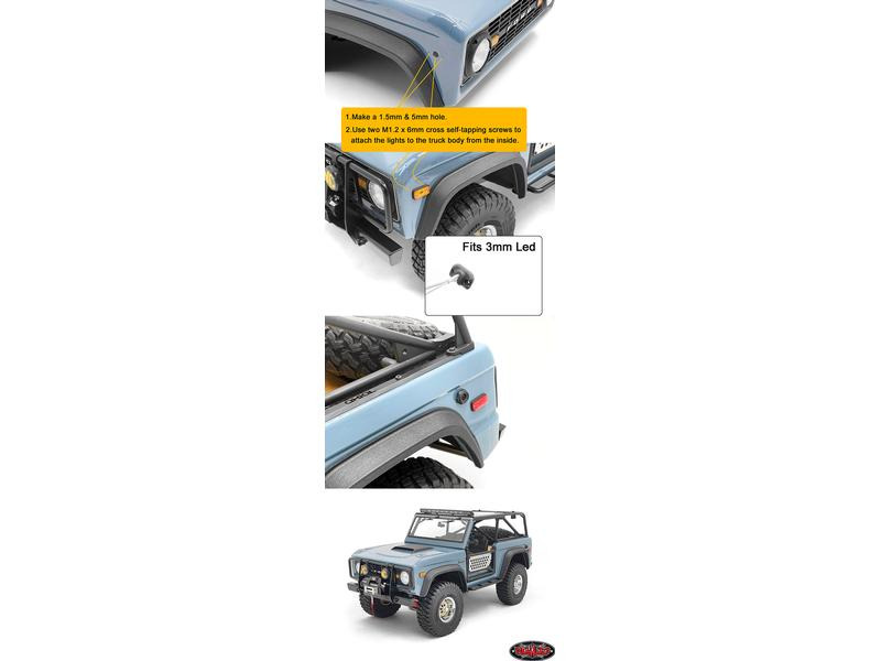 RC4WD Seiten Markierungsleuchten für SCX10 III Bronco, 1:10