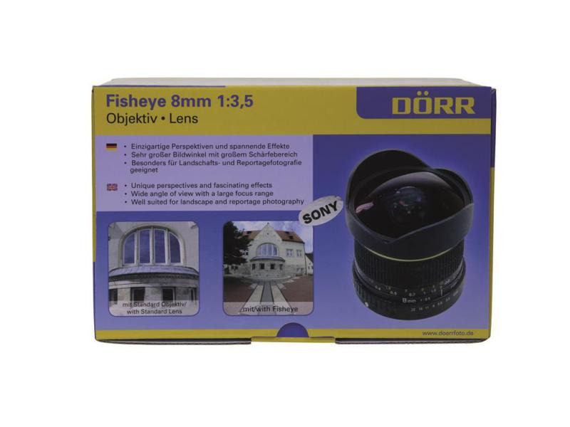 Dörr Festbrennweite Objektiv 8mm f 3.5 Sony A-Mount
