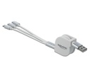 Delock USB 2.0-Kabel USB A – Lightning/Micro-USB B/USB C 0.82 m