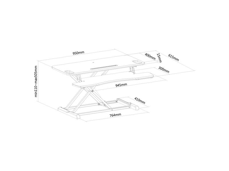 NewStar TV-/Display-Standfuss NS-WS300BLACK Schwarz