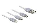 Delock USB 2.0-Kabel USB A – Lightning/Micro-USB B/USB C 0.82 m
