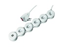 STEFFEN Steckdosenleiste SNAKE 5x T13 + 2x USB-A mit Schalter