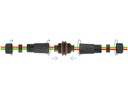Delock Verbindungsmuffe IP68, 3 Pin, 4.5 - 7.5 mm schwarz