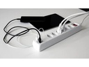 STEFFEN Steckdosenleiste POWER EASY 6x T13, 1x USB-A/USB-C PD, Weiss