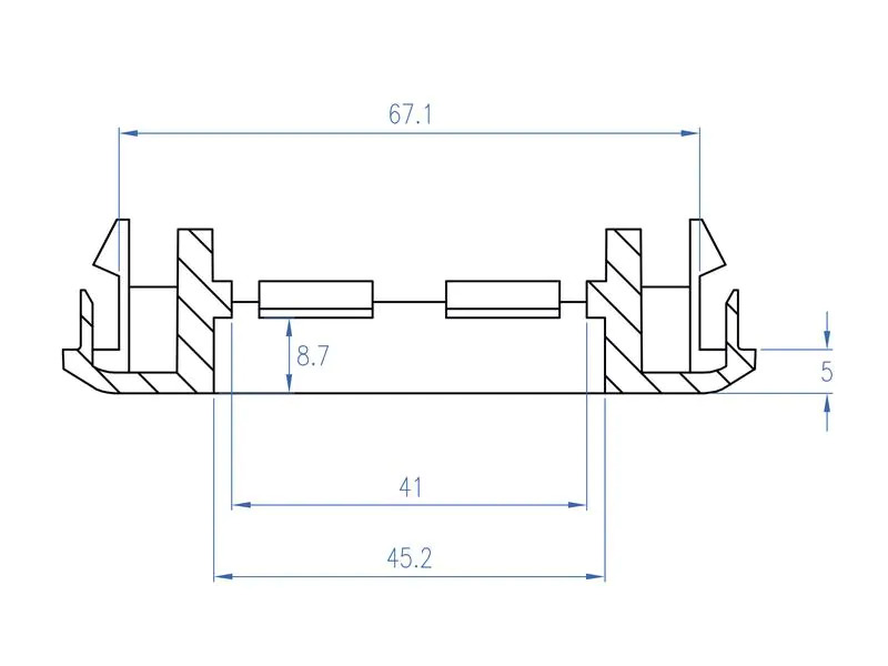 Delock Delock Easy 45 Modulträger für Geräteeinbaukanal 130 x 80 mm