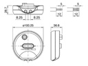 Elbro Universal-Tisch-/Bodendimmer 200 W Transparent