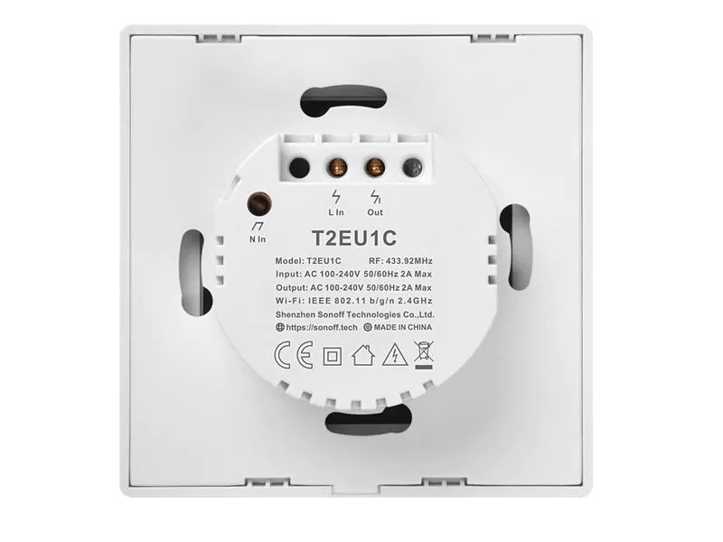 SONOFF Lichtschalter T2EU1C-TX WiFi-RF, 1-fach