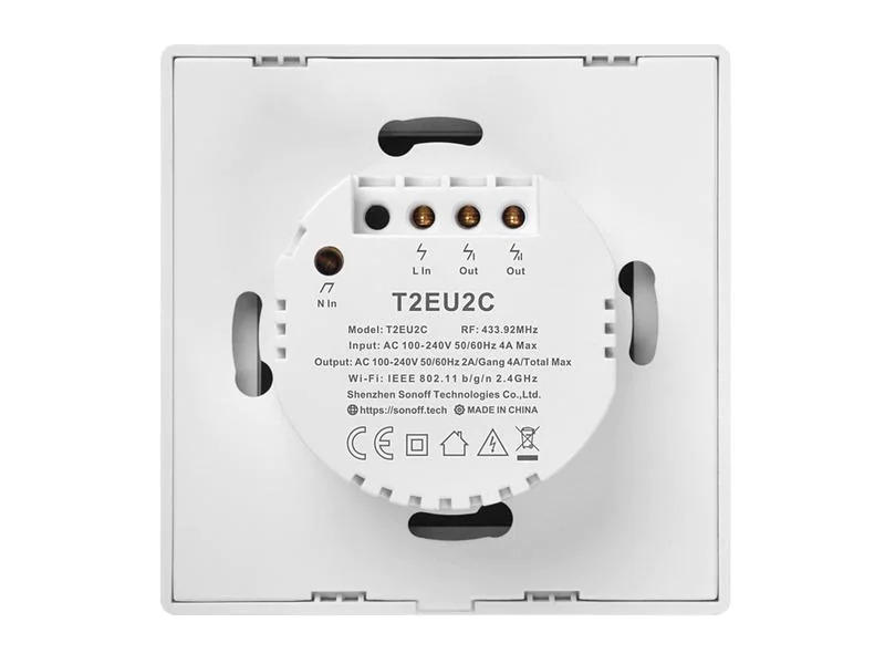 SONOFF Lichtschalter T2EU2C-TX WiFi-RF, 2-fach