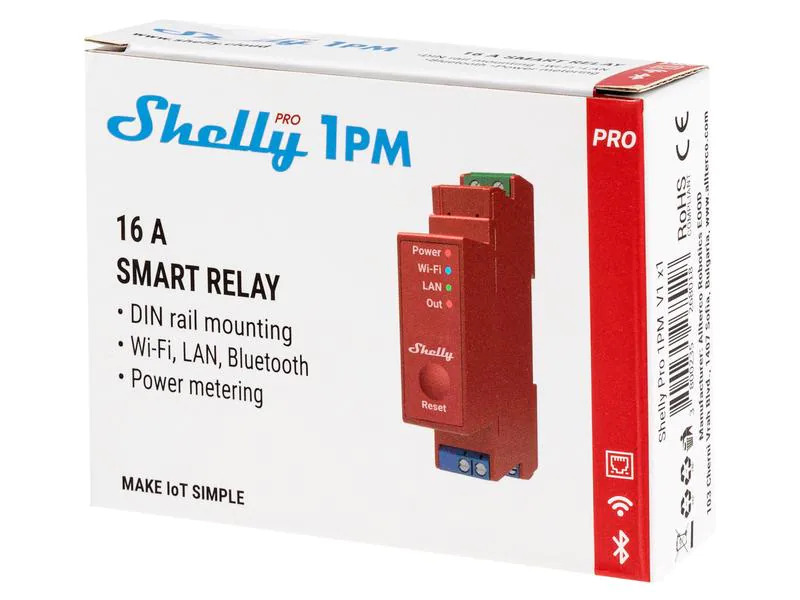 Shelly WLAN-Schaltaktor Shelly Pro 1PM mit Leistungsmessung