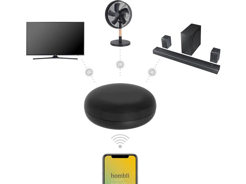 hombli Funk-Universalsensor Smart Remote Control, Schwarz