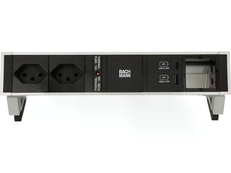 Bachmann Tischsteckdosenleiste DESK 2, 2x T13, 1x USB A/C, 1x Leer