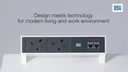 Bachmann Tischsteckdosenleiste DESK 2, 2x T13, 1x USB A/C, 1x Leer