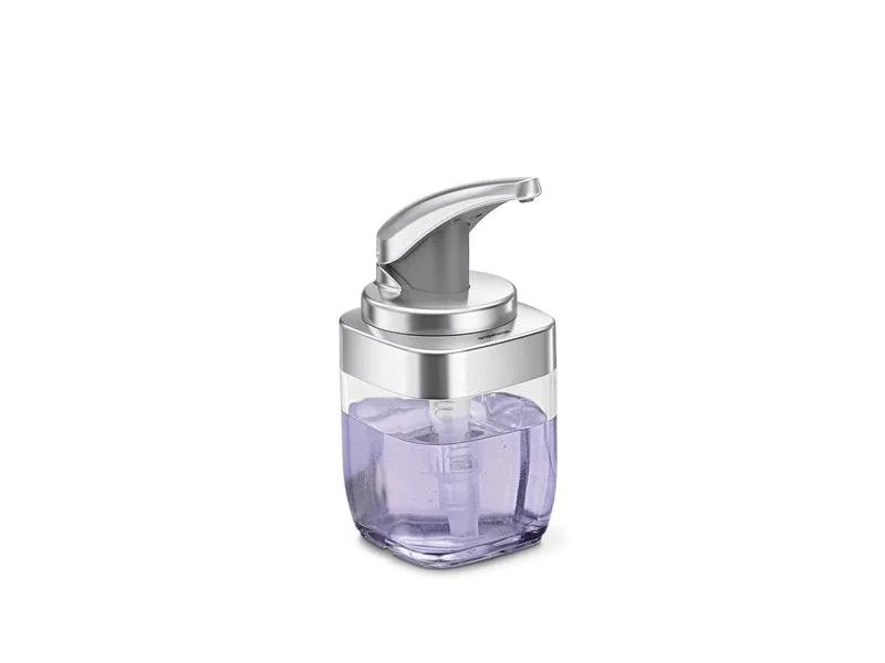 Simplehuman Seifenspender 444 ml, Silber/Transparent