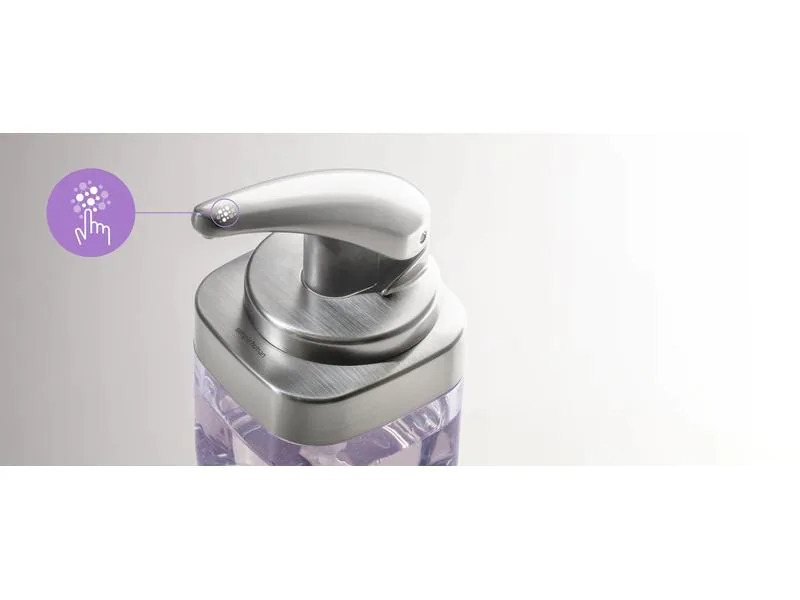 Simplehuman Seifenspender 444 ml, Silber/Transparent