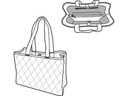 Reisenthel Tasche Classic Shopper L Rhombus Midnight Blue