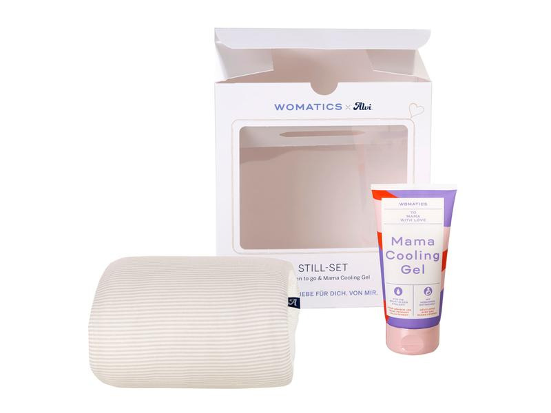 Womatics Brustwarzensalbe Mama Cooling Gel + Alvi Stillkissen 150 ml