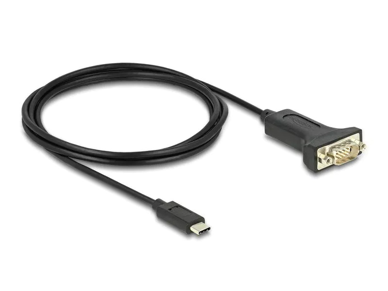 Delock Serial-Adapter USB-C – RS-232 D-Sub 9 Pin mit Muttern 2 m