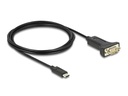 Delock Serial-Adapter USB-C – RS-232 D-Sub 9 Pin mit Muttern 2 m