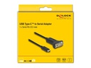 Delock Serial-Adapter USB-C – RS-232 D-Sub 9 Pin mit Muttern 2 m