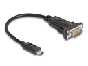 Delock Serial-Adapter USB-C – RS-232 D-Sub 9 Pin mit Schraube 0.25m
