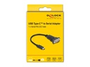Delock Serial-Adapter USB-C – RS-232 D-Sub 9 Pin mit Schraube 0.25m
