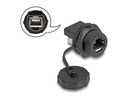 Delock Kupplung RJ45 Cat.6A mit Verschlusskappe, zum Einbau 1 Stück
