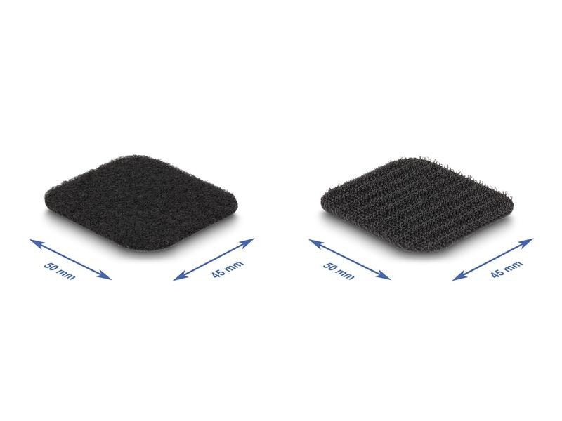 Delock Klettpad auf Rolle selbstklebend Schwarz, 5 m