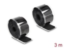 Delock Klettpad auf Rolle selbstklebend Schwarz, 3 m